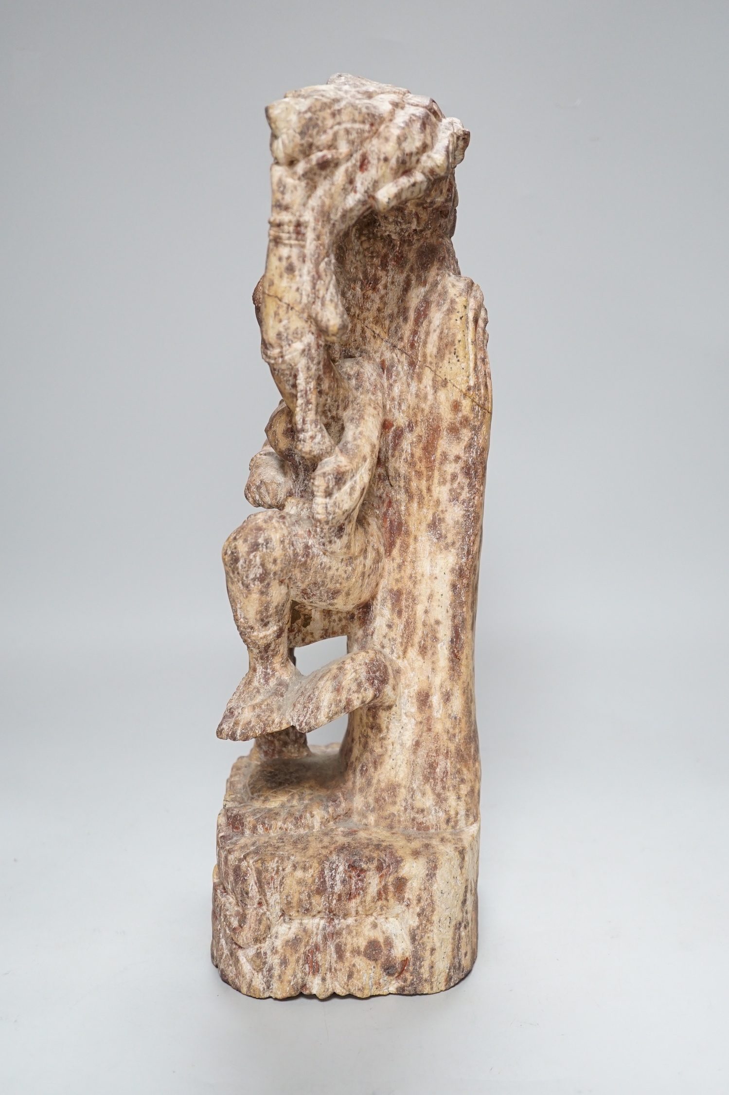 An Indian carved marble dancer, 40cm